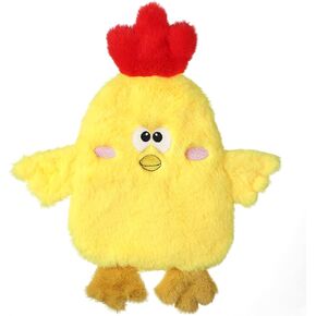 Dog Chicken Crinkle Toy Plush Squeaky 14 Inches, No Stuffing Toys for Small Medium Dogs, Interactive Toy for Pet Training and Playing