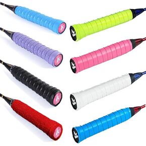 Tennis Racket Grip Tape, 8 Pieces in 3 Styles, Breathable and Quick-Drying Tennis grip tape ,Fits Tennis, Badminton and Pickleball Grip Tape Tennis Racket Tape