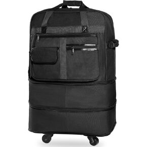 Lightweight Expandable Foldable Luggage Collapsible Suitcase for Men Women Rolling Travel Duffel Bag Large Capacity Luggage with Spinner Wheels