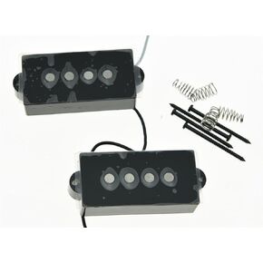 KAISH Black 4 String J Bass Style Alnico V Bridge Pickups 60s Vintage Sound Pickup for Jazz J Bass