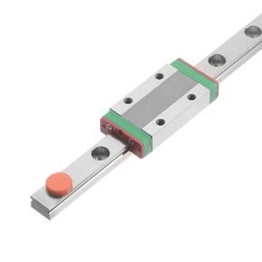 uxcell MGN9H 400mm Linear Rail Guide, Bearing Steel Sliding Carriage Block for 3D Printer, and CNC Machine Upgrade Chrome