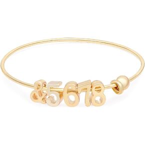 Dainty Personalized 5678 Bracelet Dance Gift Gold Bangle for Dancer