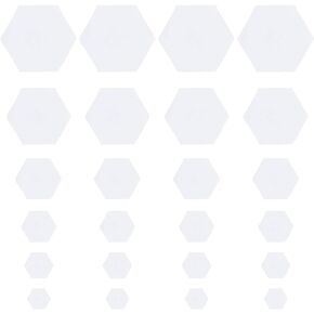 CHGCRAFT 600 Pcs 6 Size Elongated Hexagon English Paper Piecing EPP Set