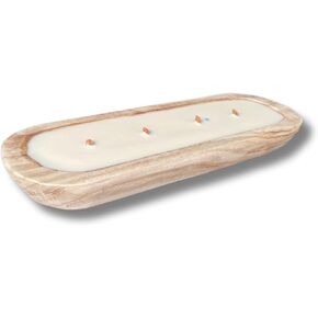 Handcrafted Dough Bowl Candle with Wood Wicks in Saudi Arabia