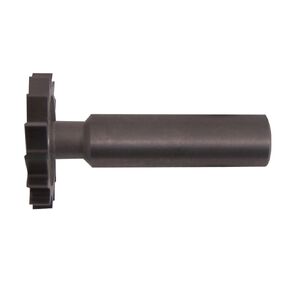 KEO 61024 Solid Carbide Woodruff Keyseat Cutter, Uncoated (Bright) Finish, Round Shank, 1/2" Shank Diameter, 1-1/4" Cutter Diameter, Straight Teeth, 3/16" Face Width
