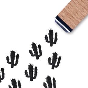 Cactus Rubber Stamp, 3/5 Inch Small Mini Stamp for Scrapbooking Card Making Planner