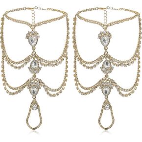 Bienvenu قطعتان من الخلخال الكريستالي لصنادل الشاطئ حافية القدم وعطلات الزفاف in Kuwait