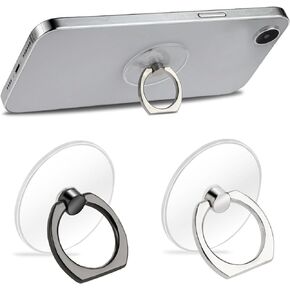 Sibba Cell Phone Rings Holder Hooks 2 PCS Hand Grip Car Mount Accessories Kickstand Case Finger Stand Supports Cellphone Socket Attachment Back Sticky Rotation Strap Adjust Angles for Smartphone