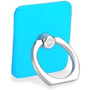 Velvet Caviar Cell Phone Ring Holder - Finger Ring & Stand - Improves Phone Grip Compatible with iPhone, Galaxy and Most Smartphones (Neon Blue)