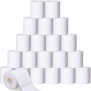 Ctosree 24 Rolls Printer Labels Adhesive Thermal Paper Waterproof Thermal Label Stickers Compatible with Phomemo M110 M221 M220 M120 M200 M110s Printer, 1.57 x 1.18 Inches/ 40 x 30 mm
