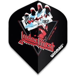 Winmau Judas Priest Rock Legends 100 Micron Strong Standard Dart Flights (3 Sets - 9 Flights)