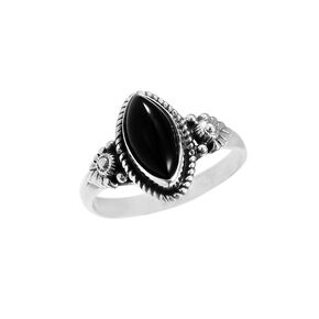 Atharv Jewels Black Onyx Stone Ring 925 Sterling Silver Statement Ring For Women Handmade Rings Gemstone Christmas Promise Ring-9
