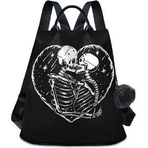 ALAZA Retro Skull Backpack Purse for Women Travel Casual Daypack College Bookbag Work Business Ladies Shoulder Bag
