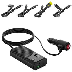 EASYLONGER Car Adapter for CPAP, DC 12/24V Converter CPAP Power Cord, 84W Car Charger with 4 DC CPAP Cables for ResMed S9/ AirSense 10/ AirCurve 10/ AirMini/AirSense 11/ Philips Dreamstation etc
