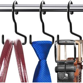 12 Pack Purse Hangers,Purse Organizer for Closet, Backpack Hanger Hooks for Closet,Vinyl Coated Anti-Slip Metal Bag Hanger for Hanging Purses,Jeans, Ties, Handbags, Belts, Scarves,Hats