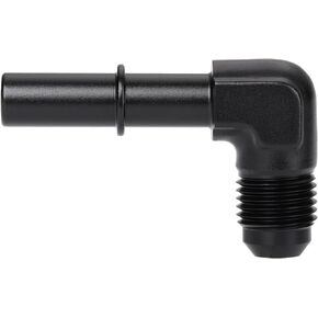 6AN Male Flare to 3/8" SAE Quick Connect Disconnect Male EFI Fuel Fitting Adapter Straight Aluminum Black
