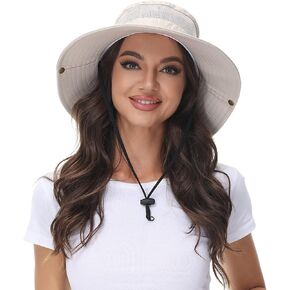 ANOTHER CHOICE Sun Hat Women Wide Brim Breathable Nylon Outdoor Hiking Hat Summer Fishing Hat with Adjustable Drawstring