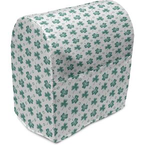Ambesonne Green Stand Mixer Cover, Retro Style Themed Pattern with Little White Polka Dots Pastel, Kitchen Appliance Organizer Bag Cover with Pockets, 6-8 Quarts, Mint Green White
