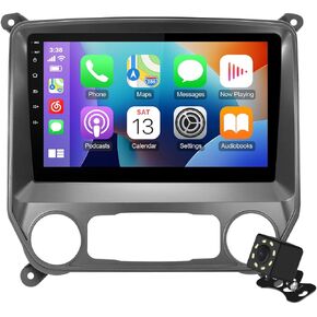 10.1 Inch IPS Touchscreen Android 12 Car Stereo for Chevrolet Silverado/GMC Sierra 2014-2018 with Wireless CarPlay & Android Auto 2+32GB Car Radio, Support GPS, WiFi, Bluetooth, FM, Backup Camera,