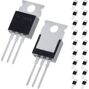 DAOKAI 20 Pcs IRFZ44N Transistor 3Pin in-line 55V 49A N-Channel Rectifier Power MOSFET Transistor Set Electronic Component TO220 for Electronic Experiment in Kuwait