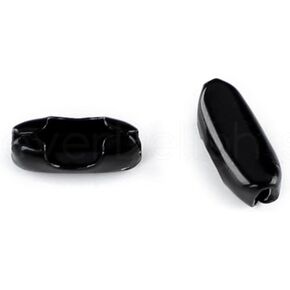 CleverDelights 2.4mm Ball Chain Clasps - Dark Black Color - 100 Pack - Metal Bead Connector
