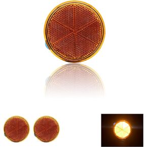 Reflector Self Adhesive Round 80mm Safety Waterproof Stick on for Driveway Mailbox Trees