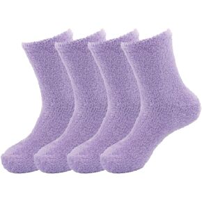 BambooMN Women's Super Soft and Cozy Feather Light Fuzzy Socks - Multiple Color Options