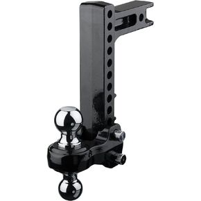 Fastway Flash Solid Steel 49-00-5600 Adjustable Steel Ball Mount with 6 Inch Drop, 2 Inch Shank, and Chrome Plated Balls