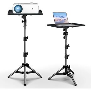 TOWOND Projector Stand Tripod Projector Mount,Portable Laptop Tripod Stand Adjustable Height 22 to 47 Inch for DJ Equipment, Music Stand, Laptop Floor Stand, Outdoor, Office, Home,Stage, Studio