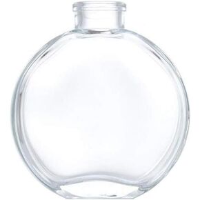 1PCS 150ml/5oz Empty Round Glass Diffuser Bottles Jars Vials Dispenser Sample Packing Container Storage for Perfume Essential Oils Diffusion (Clear)