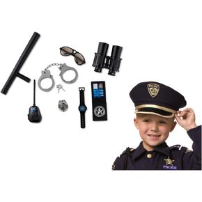 Dress Up America Police Accessory Set with Police Hat