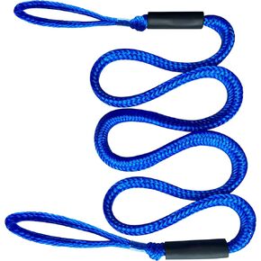 Bungee Boat Dock Line,Dock Tie Mooring Rope Stretchable Docking String with Foam Float for Pontoon,Jet Ski, SeaDoo,WaveRunner,Kayak,Boating Gifts for Men,Fishing Boat Accessories,7-10FT (Black)