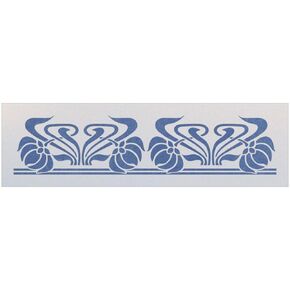 Art Nouveau Border 5 Stencil - (21.5"x4.8") Gorgeous! International style decorative art architecture Jugendstil Stile Liberty Modern Style reusable Mylar painting template - The Artful Stencil