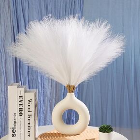 CEWOR 36pcs Faux Pampas Grass, 21" Pampas Grass Boho Home Decor, Artificial Tall Pampas Grass for Short Vase Filler Room Decoration, Wedding Centerpieces Party Decorations