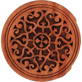 Guitar Sound Hole Cover Lute Wooden Soundhole Sound Hole Covers Guitars Accessories for Guitar Round Soundhole Cover Guitar Feedback Reducer Accoustic Covers Solid Wood Silencer