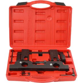 Engine Camshaft Alignment Locking Timing Tool for BMW N20/N26 with 4 Cylinder Turbo Engine, Includes Fixating Base, Alignment Pin, Belt Tensioning Tool, Heavy Duty Repair Kit with Carrying Case
