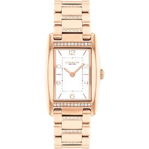 Coach Reese Women's Watch - 2H Quartz Tank Watch with Crystal-Set Link Bracelet - Water Resistant 3 ATM/30 Meters - Gift for Her - Premium Fashion Timepiece for Every Occasion - 24mm