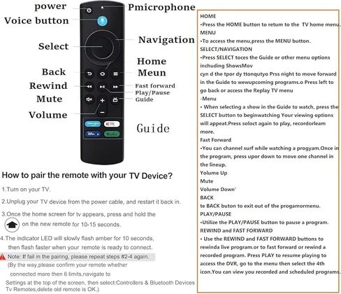 جهاز تحكم بديل عن بعد لـ Fire Stick لـ Amazon Fire Stick (الجيل الثاني، الجيل الثالث، Lite، 4K، 4K MAX) Fire Cube (الجيل الأول، الجيل الثاني، الجيل الثالث)، Fire (تصميم قلادة الجيل الثالث) إصدار 2021 عن بعد in Kuwait