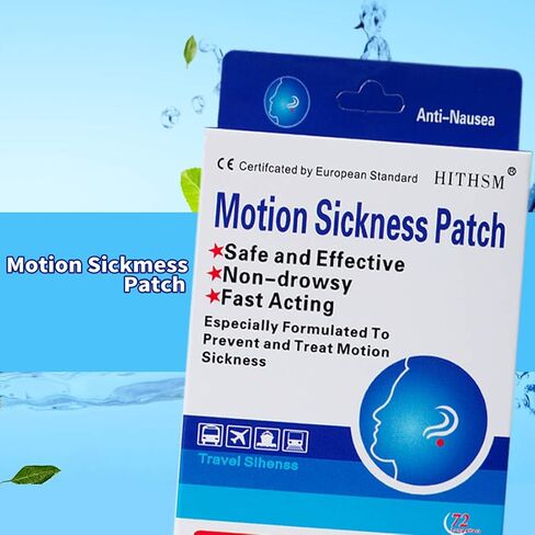Motion Sickness Patch,26 Patches Works to Relieve Vomiting,Nausea,Dizziness & Other Symptoms Resulted from Sickness of Cars,Ships,Airplanes,Cruise,Trains & Other Forms of Transport Movement in Saudi Arabia