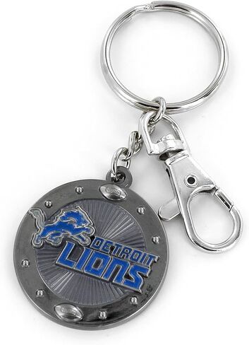 aminco NFL Detroit Lions Impact Keychain Silver, 2 in Saudi Arabia