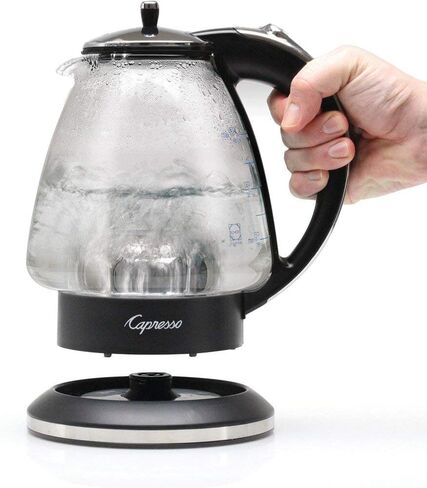 غلاية كابريسو H2O الزجاجية سريعة الغليان (48 أونصة، أسود/كروم مصقول) in Kuwait