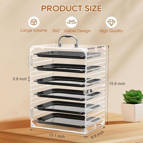 حقيبة حمل كورتكو المصغرة، حافظة عرض أكريليك شفافة للمنمنمات المصغرة، حقيبة تخزين مصغرة، متوافقة مع Warhammer 40k وجميع أنواع المنمنمات الصغيرة والصغيرة in Kuwait