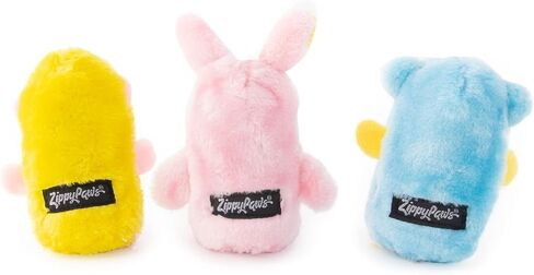 ZippyPaws Squeakie Buddies - مجموعة مكونة من 3 عبوات من ألعاب الكلاب التي تصدر أصواتًا خالية من الحشو، وألعاب الجراء غير المحشوة، وأشياء للكلاب الصغيرة والمتوسطة - الدب والأرنب والقرد in Saudi Arabia