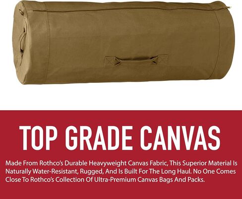 Rothco Canvas Duffle Bag - Ultimate Gear Storage for Adventure and Off-Road Recovery, Olive Drab, 21" x 36" in Saudi Arabia
