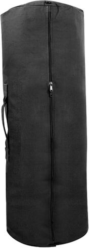 Black 25" x 42" Jumbo Side Zipper Canvas Duffle Bag in Saudi Arabia