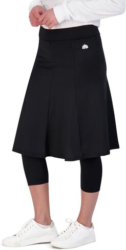 Snoga Athletics Ballet Snoga 24in Midi Skirt for Women, Modest Fit and Flare Skirt, Attached Capri Leggings, Womens Skort in Saudi Arabia