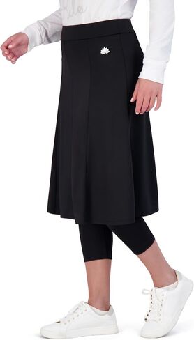 Snoga Athletics Ballet Snoga 24in Midi Skirt for Women, Modest Fit and Flare Skirt, Attached Capri Leggings, Womens Skort in Saudi Arabia