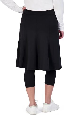 Snoga Athletics Ballet Snoga 24in Midi Skirt for Women, Modest Fit and Flare Skirt, Attached Capri Leggings, Womens Skort in Saudi Arabia
