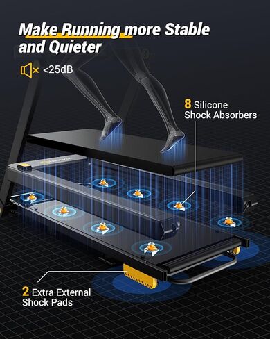 UREVO Treadmill with Desk, 3 in 1 Foldable Treadmill with Removable Desk, Install Free Under Desk Treadmill, 3HP Powerful Walking Treadmill for Office with Remote and 2s Folding in Kuwait