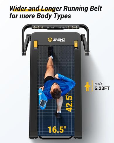 UREVO Treadmill with Desk, 3 in 1 Foldable Treadmill with Removable Desk, Install Free Under Desk Treadmill, 3HP Powerful Walking Treadmill for Office with Remote and 2s Folding in Kuwait